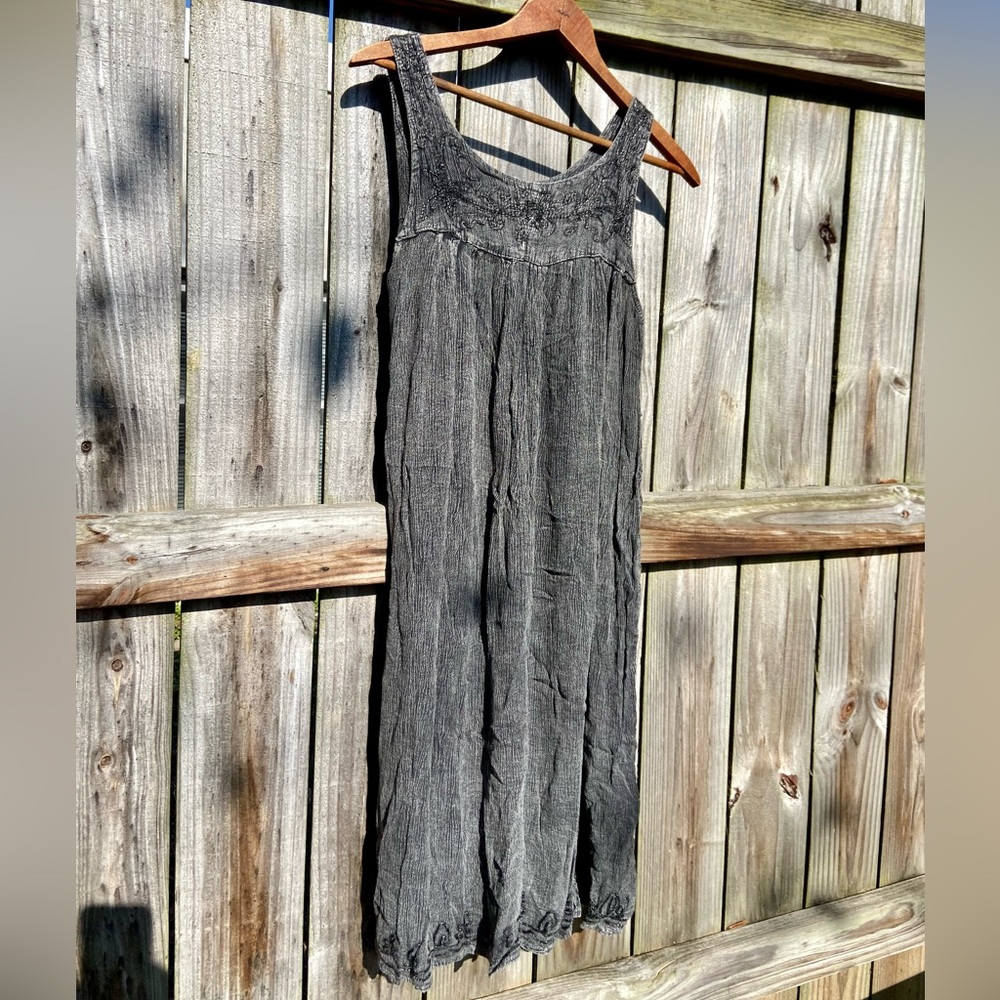Whimsical Dark Fairy Woodland Cover All Cottage Core Dress Embroidered One Size